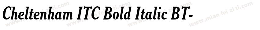 Cheltenham ITC Bold Italic BT字体转换